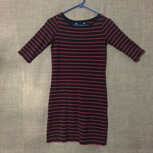 Tim Tim Stripe Dress -Red & Blue